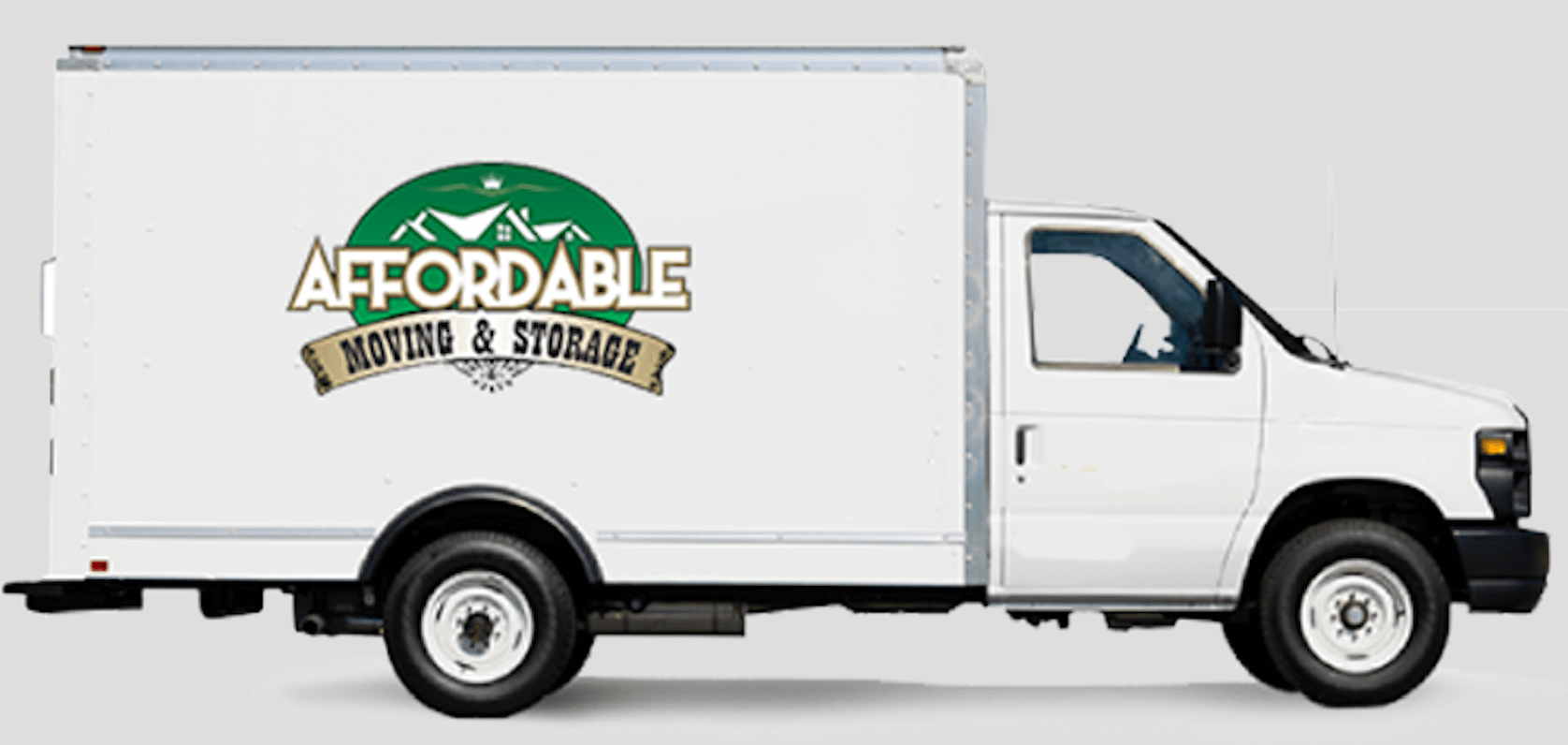 White moving truck of Affordable Moving and Storage standing